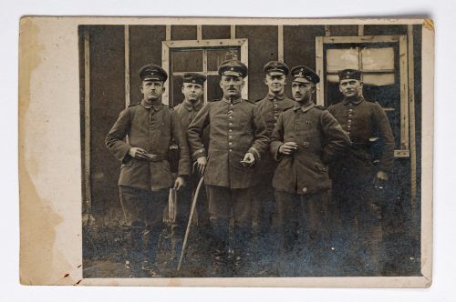 Fotografia: Julian Brzeziński z towarzyszami z armii niemieckiej, I wojna światowa